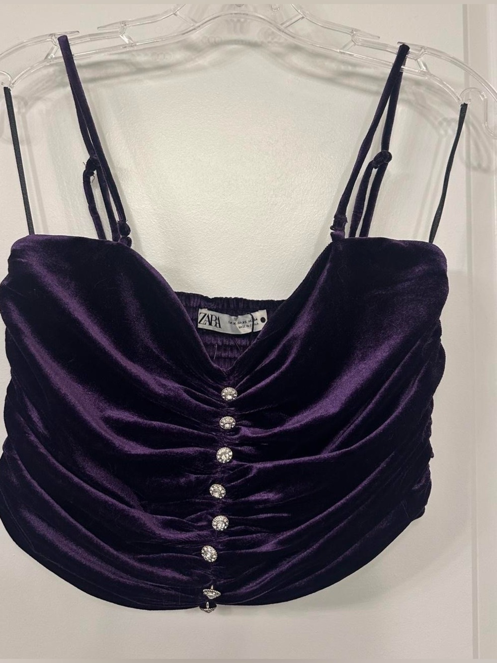Zara velvet crop